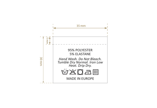 Ετικέτες φροντίδας πλυσίματος Μοντέλο TC-M194