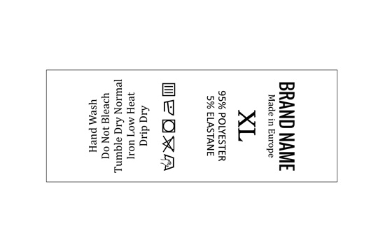 Τυπωτή σατέν ετικέτα φροντίδας Μοντέλο TC-M26