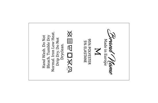 Τυπωτή σατέν ετικέτα φροντίδας Μοντέλο TC-M336