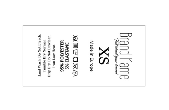 Τυπωτή σατέν ετικέτα φροντίδας Μοντέλο TC-M337