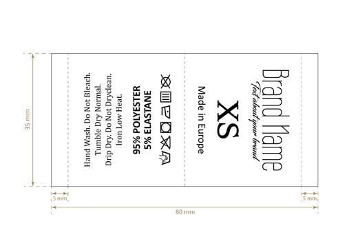 Τυπωτή σατέν ετικέτα φροντίδας Μοντέλο TC-M337