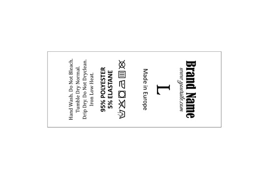 Τυπωτή σατέν ετικέτα φροντίδας Μοντέλο TC-M42